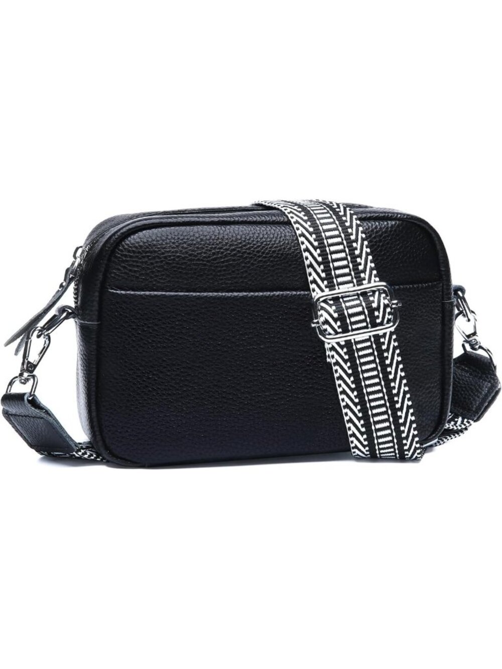 Stylish Small Leather Crossbody Bag for Women | Trendy Handbag with Wide Strap
